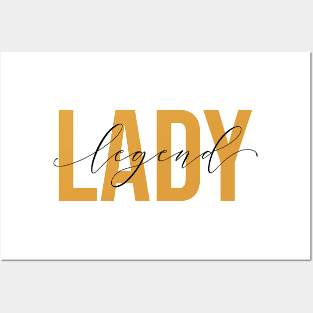 Lady Legend - Gold Wall Art by RainbowAndJackson